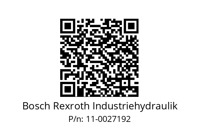   Bosch Rexroth Industriehydraulik 11-0027192