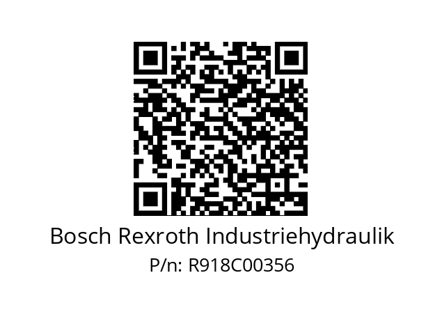   Bosch Rexroth Industriehydraulik R918C00356