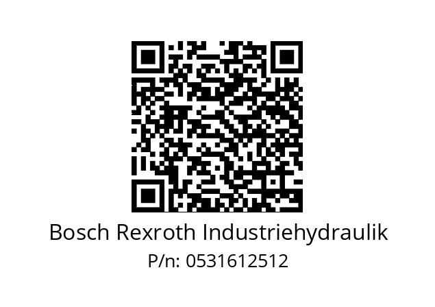   Bosch Rexroth Industriehydraulik 0531612512