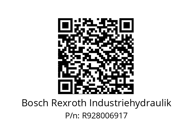   Bosch Rexroth Industriehydraulik R928006917