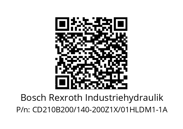   Bosch Rexroth Industriehydraulik CD210B200/140-200Z1X/01HLDM1-1A