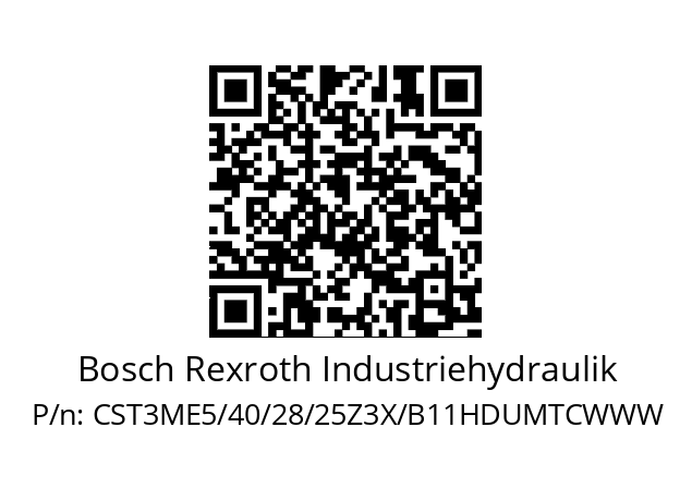   Bosch Rexroth Industriehydraulik CST3ME5/40/28/25Z3X/B11HDUMTCWWW