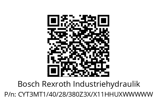   Bosch Rexroth Industriehydraulik CYT3MT1/40/28/380Z3X/X11HHUXWWWWW