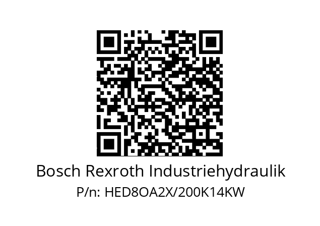   Bosch Rexroth Industriehydraulik HED8OA2X/200K14KW