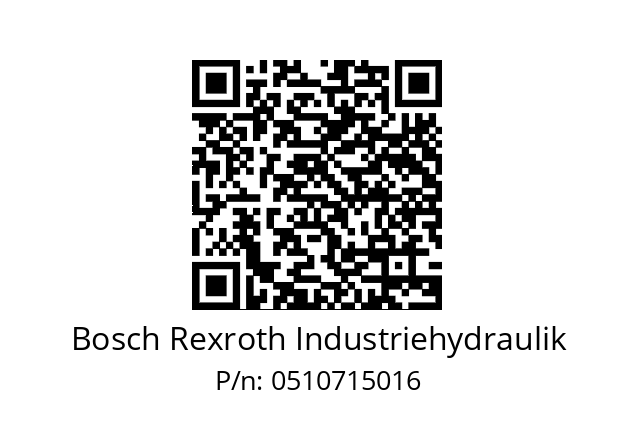   Bosch Rexroth Industriehydraulik 0510715016