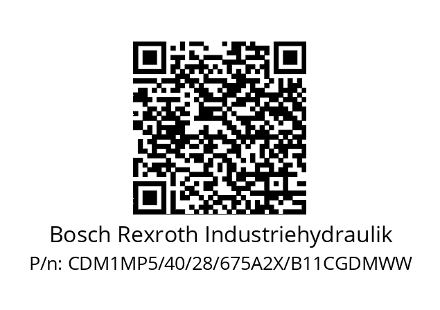   Bosch Rexroth Industriehydraulik CDM1MP5/40/28/675A2X/B11CGDMWW