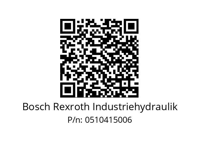   Bosch Rexroth Industriehydraulik 0510415006