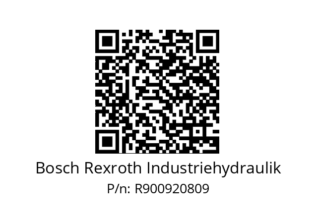   Bosch Rexroth Industriehydraulik R900920809