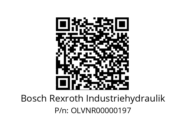   Bosch Rexroth Industriehydraulik OLVNR00000197