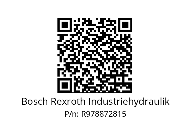   Bosch Rexroth Industriehydraulik R978872815