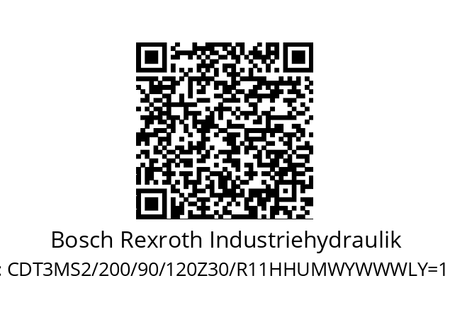   Bosch Rexroth Industriehydraulik CDT3MS2/200/90/120Z30/R11HHUMWYWWWLY=1mm