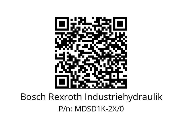   Bosch Rexroth Industriehydraulik MDSD1K-2X/0