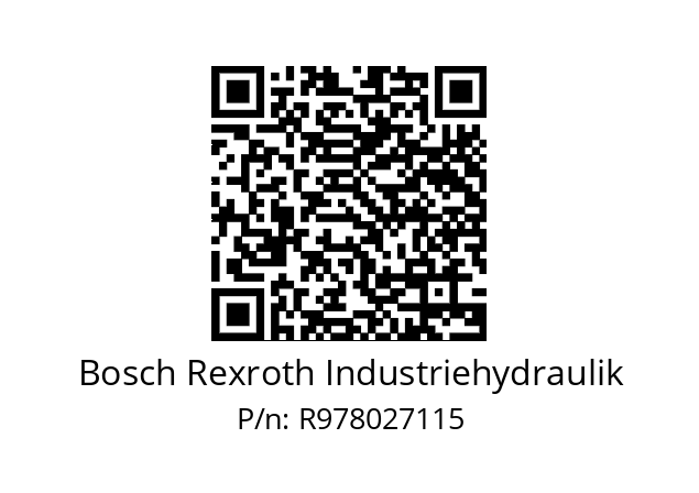   Bosch Rexroth Industriehydraulik R978027115