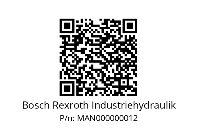   Bosch Rexroth Industriehydraulik MAN000000012