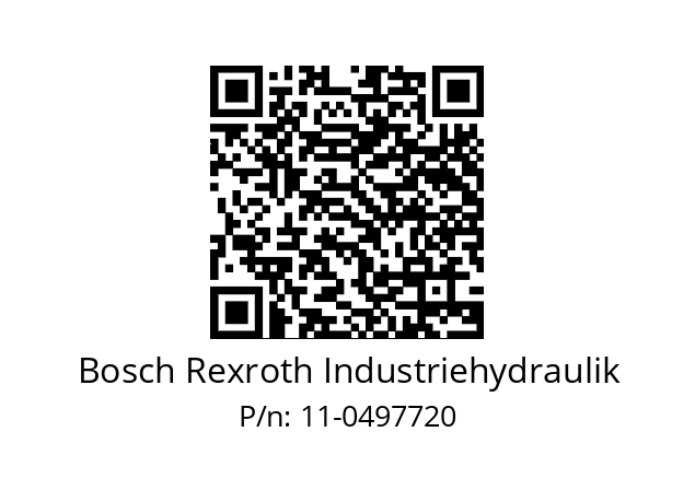   Bosch Rexroth Industriehydraulik 11-0497720