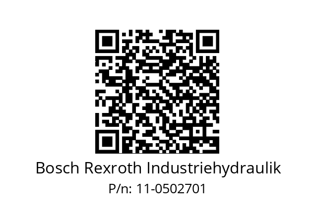   Bosch Rexroth Industriehydraulik 11-0502701