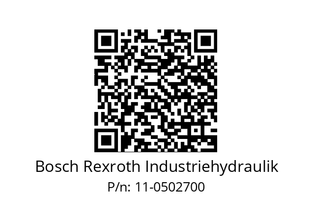   Bosch Rexroth Industriehydraulik 11-0502700