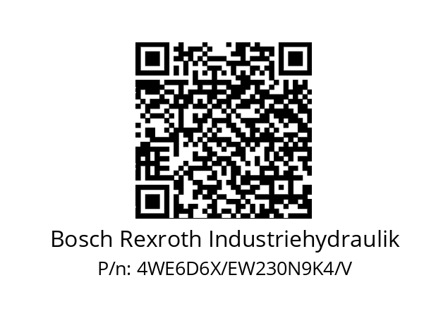   Bosch Rexroth Industriehydraulik 4WE6D6X/EW230N9K4/V