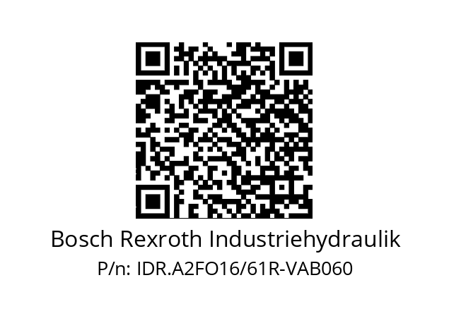   Bosch Rexroth Industriehydraulik IDR.A2FO16/61R-VAB060