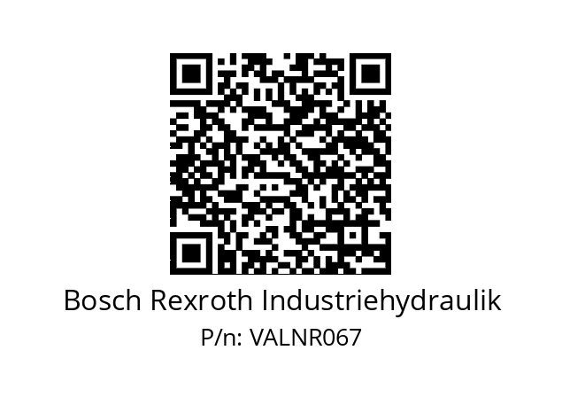   Bosch Rexroth Industriehydraulik VALNR067