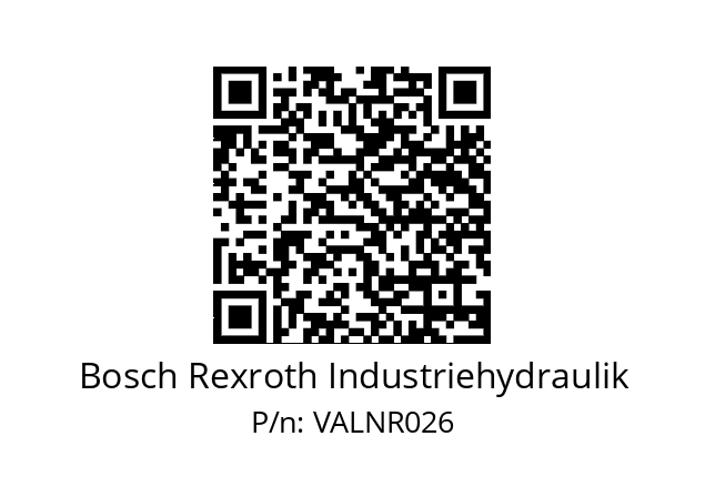   Bosch Rexroth Industriehydraulik VALNR026