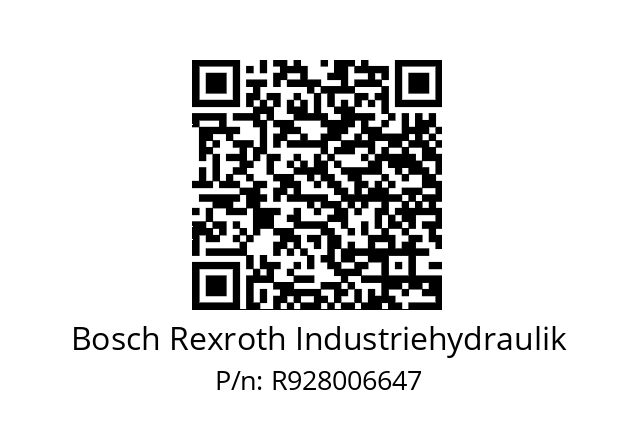   Bosch Rexroth Industriehydraulik R928006647