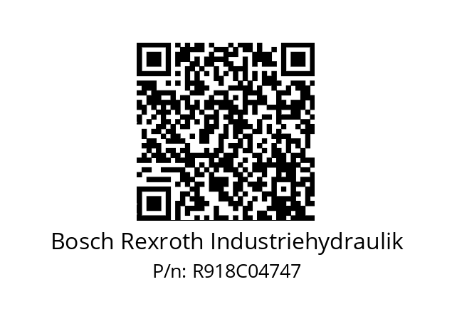   Bosch Rexroth Industriehydraulik R918C04747