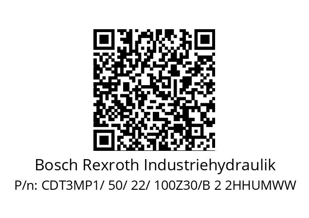   Bosch Rexroth Industriehydraulik CDT3MP1/ 50/ 22/ 100Z30/B 2 2HHUMWW