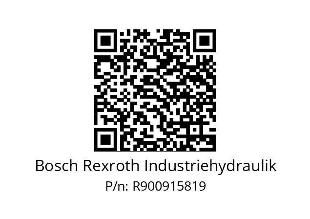   Bosch Rexroth Industriehydraulik R900915819