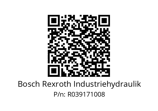   Bosch Rexroth Industriehydraulik R039171008