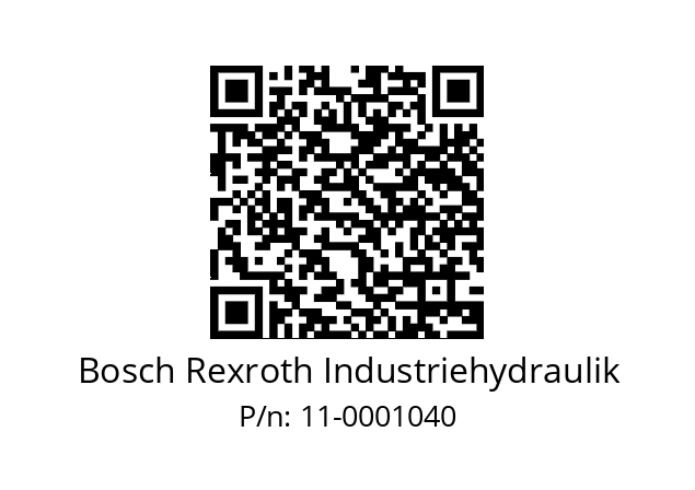   Bosch Rexroth Industriehydraulik 11-0001040