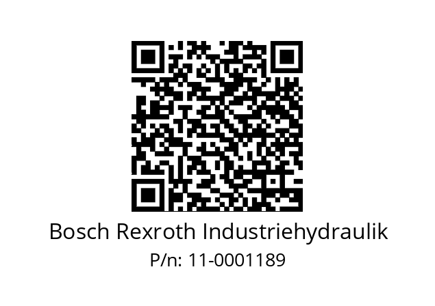   Bosch Rexroth Industriehydraulik 11-0001189