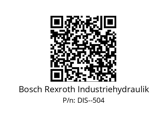   Bosch Rexroth Industriehydraulik DIS--504