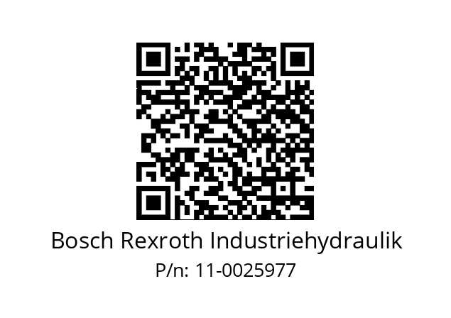   Bosch Rexroth Industriehydraulik 11-0025977