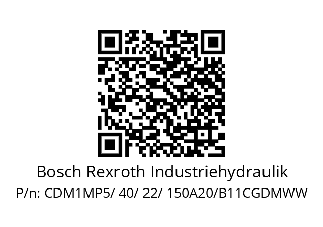   Bosch Rexroth Industriehydraulik CDM1MP5/ 40/ 22/ 150A20/B11CGDMWW