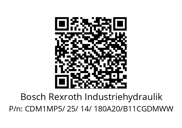   Bosch Rexroth Industriehydraulik CDM1MP5/ 25/ 14/ 180A20/B11CGDMWW