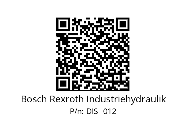   Bosch Rexroth Industriehydraulik DIS--012