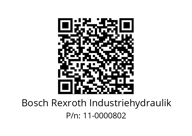   Bosch Rexroth Industriehydraulik 11-0000802