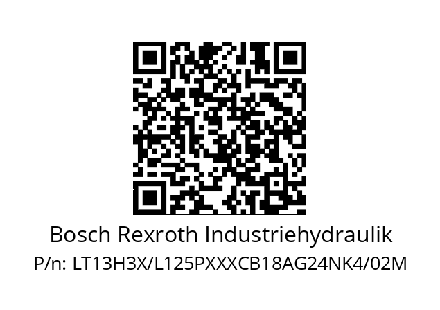   Bosch Rexroth Industriehydraulik LT13H3X/L125PXXXCB18AG24NK4/02M