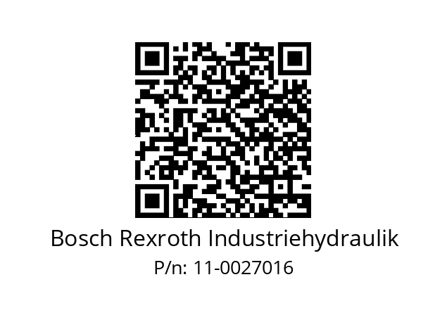   Bosch Rexroth Industriehydraulik 11-0027016