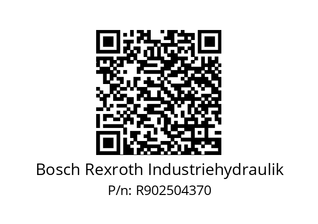   Bosch Rexroth Industriehydraulik R902504370