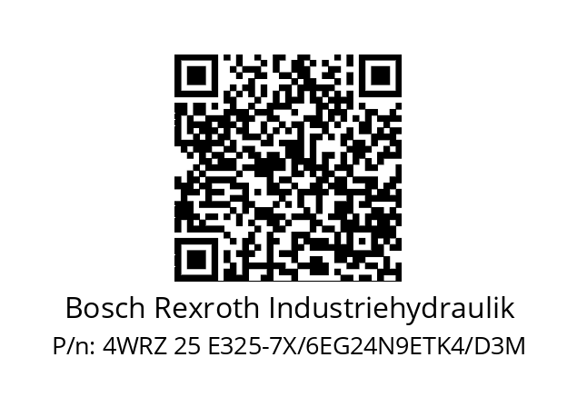   Bosch Rexroth Industriehydraulik 4WRZ 25 E325-7X/6EG24N9ETK4/D3M