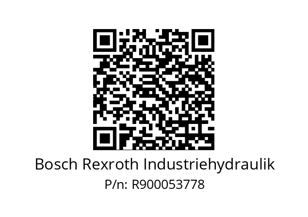   Bosch Rexroth Industriehydraulik R900053778