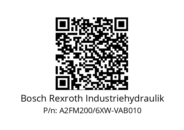   Bosch Rexroth Industriehydraulik A2FM200/6XW-VAB010