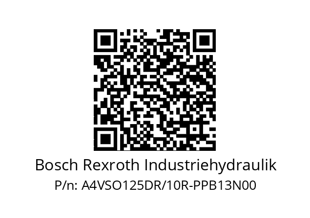   Bosch Rexroth Industriehydraulik A4VSO125DR/10R-PPB13N00