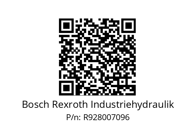   Bosch Rexroth Industriehydraulik R928007096