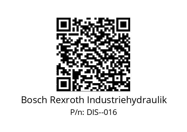   Bosch Rexroth Industriehydraulik DIS--016