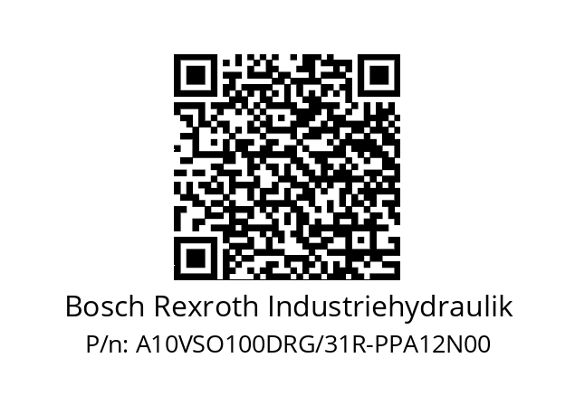   Bosch Rexroth Industriehydraulik A10VSO100DRG/31R-PPA12N00