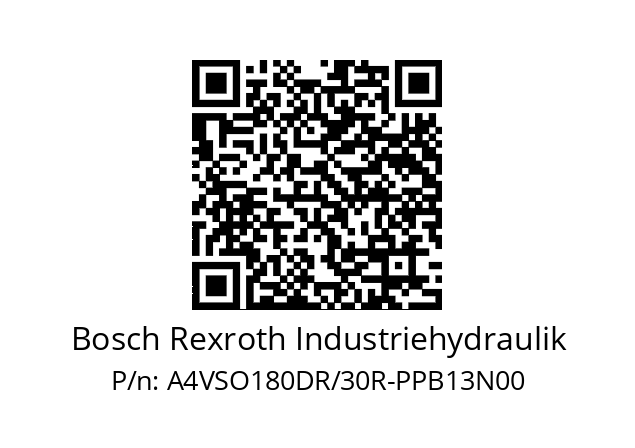   Bosch Rexroth Industriehydraulik A4VSO180DR/30R-PPB13N00