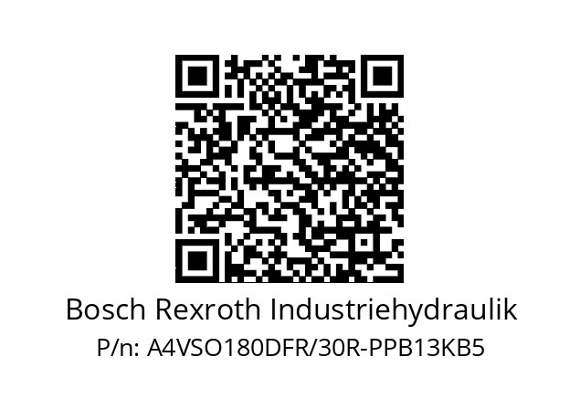   Bosch Rexroth Industriehydraulik A4VSO180DFR/30R-PPB13KB5